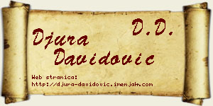 Đura Davidović vizit kartica